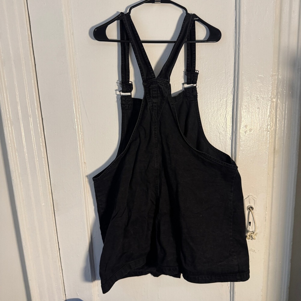 Arizona Jean Co Black Denim Overall Pinafore Dress XXL Womens Grunge Whimsigoth - Picture 7 of 8